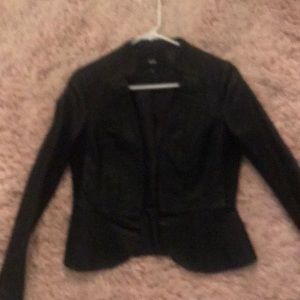 Black Faux Leather blazer